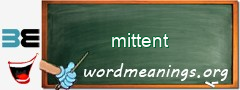 WordMeaning blackboard for mittent